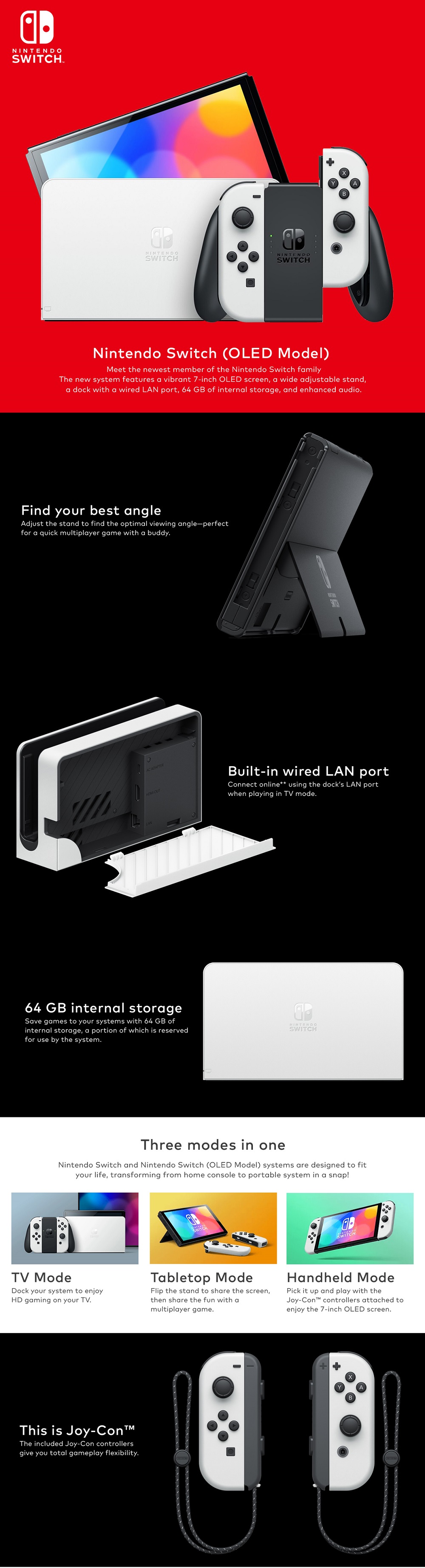 Nintendo Switch Dock (With LAN Port) White