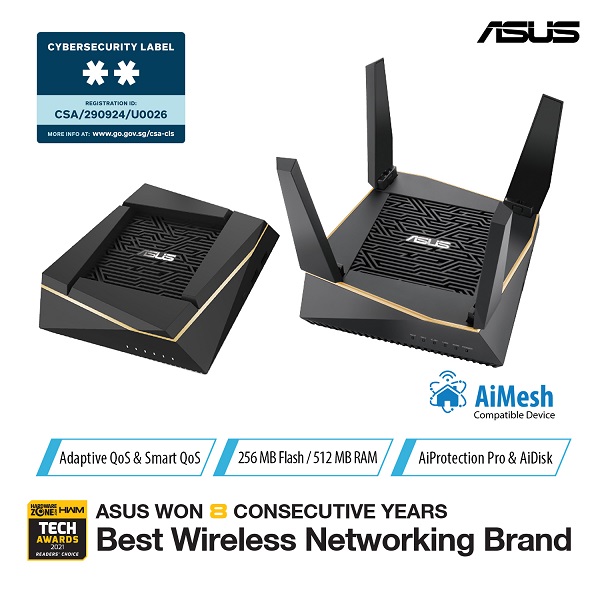 Asus RT-AX92U 802.11AX Current Tri Band Router - Challenger Singapore