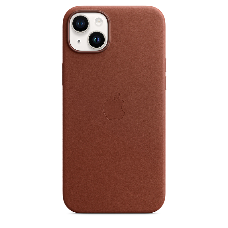 iphone 14 leather case umber