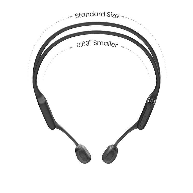 Shokz OpenRun Standard Bone Conduction Open-Ear Headphones in Black