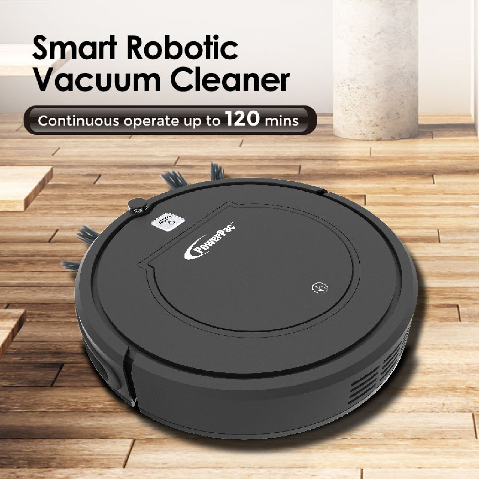 Home Appliances | Vacuums | PowerPac Smart Robotic Vacuum Cleaner with ...