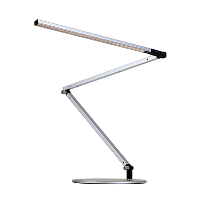 silver office lamp