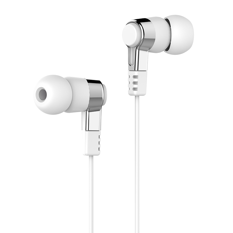 white headphones with mic