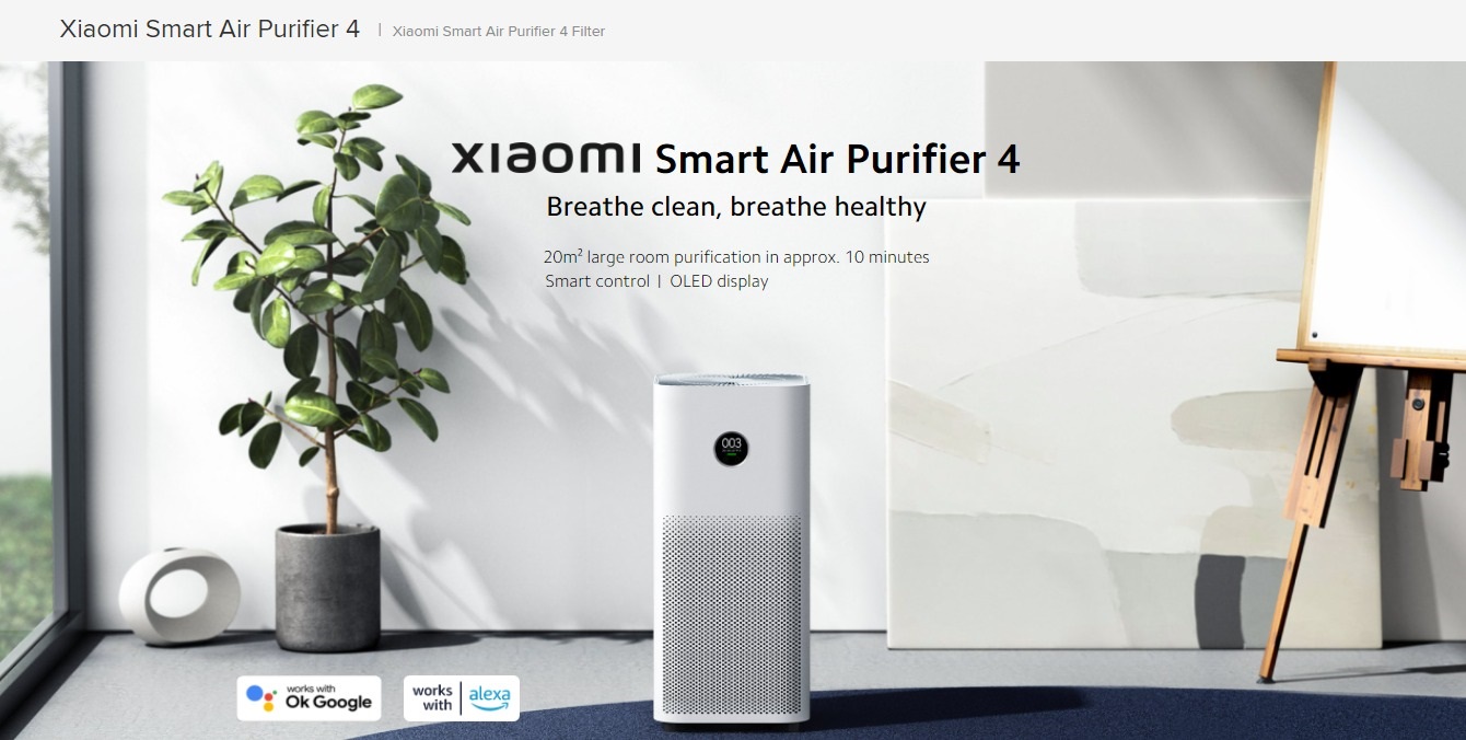 Xiaomi BHR5096GL Mi Smart Air Purifier 4 EU - Challenger Singapore