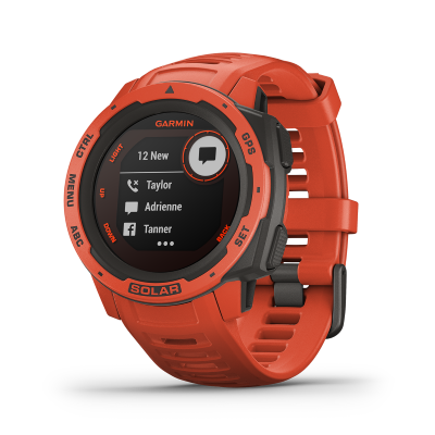 Garmin Instinct Solar GPS Smartwatch Flame Red Challenger