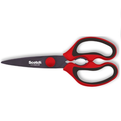 3M SCOTCH Titanium DETACHABLE Kitchen Scissors RED