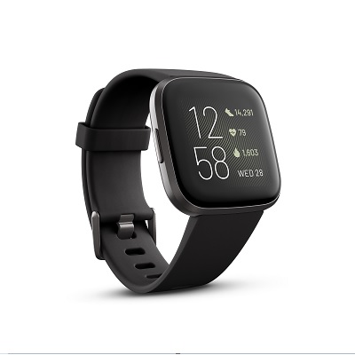 Fitbit Versa 2 Smartwatch (Black Carbon 